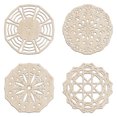 thumbnail image 1 of Mandala Wooden Wall Art Set of 4, Victorian Harmony Historic Boho Circular, Birch Plywood Rustic Wall Art Accent for Hallway Bedroom Living Room and Offices, 11.4" X 11.4" X 0.1", by Ambesonne, 1 of 4