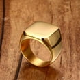 thumbnail image 4 of Men Pinky Signet Ring in Golden 14K Yellow Gold with Laser Engraving Star of David Male Jewelry, 4 of 5