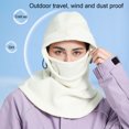 thumbnail image 3 of LJNYFDC Thickened Winter Hat Autumn Winter Warm Face Covers Hooded Hat Plush Lining Windproof Integrated Scarf Cold Protection Motorcycle, 3 of 7