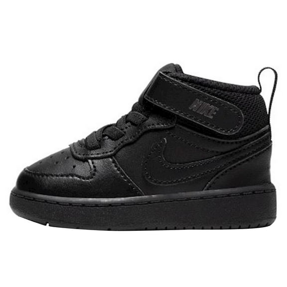 Nike Court Borough Mid 2 Baby/Toddler Shoes Color: Black/White/Sunset Pulse Size: 6C
