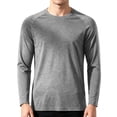 thumbnail image 6 of Mens Quick Dry T Shirt Crew Neck Long Sleeve Slim Fit Shirts Lightweight Athletic Workout Running Training Tees, 6 of 7