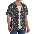 thumbnail image 4 of Cauagu Cosmic Men's Short Sleeve Button Down Hawaiian Shirt for Men Bowling Shirts Casual Summer Beach Shirt,X-Large, 4 of 6