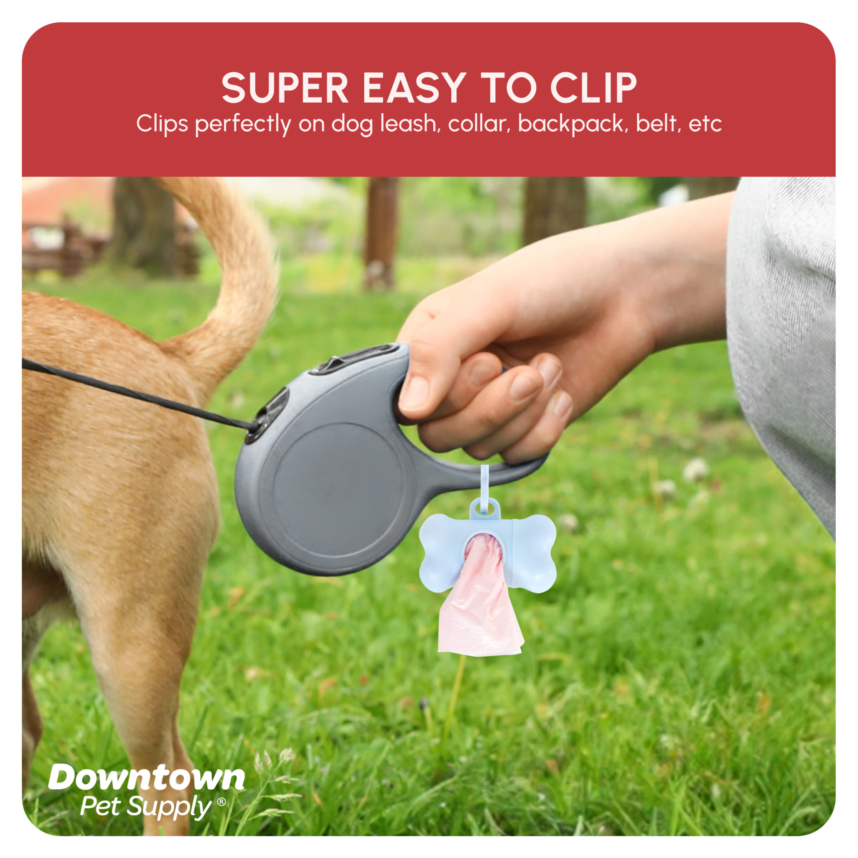 Downtown Pet Supply Dog Poop Bags with Holder, 180 Count photo 4