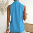 thumbnail image 4 of Mittory Button Down Sleeveless Shirt for Women Loose Fit Lapel Collar Casual Work Blouses Summer Trendy Dressy, 4 of 7