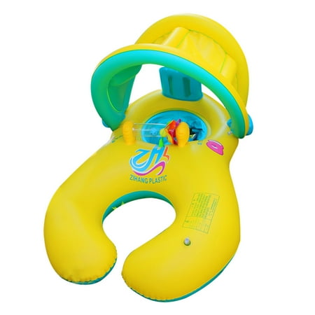 MIARHB Baby Kids Mother Inflatable Swim Ring Swimming Pool Float Water Seat Chair Fun