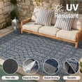 thumbnail image 5 of DEORAB Outdoor Rug 5'x 8' Polypropylene Surface Washable UV-Resistant Carpet Patio Deck Porch，Grey, 5 of 12