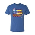 thumbnail image 2 of Wild Bobby, Colorful Neon Flag, Streetwear, Men Premium Tri Blend Tee, Vintage Royal, Large, 2 of 3