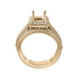 thumbnail image 3 of Yellow Gold Princess Cut Diamond Princess Cut Halo Engagement Ring Semi Mount, 3 of 3