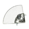 thumbnail image 1 of Comedero para Aves con Plato de Alimentación de Acero Inoxidable Cuenco de Agua Estructura Triangular Extraíble y Diseño Hueco Adecuado para Jaula de, 1 of 9
