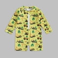 thumbnail image 5 of Boys Swimsuit Boys Sun Ready Swimming Trunks Excavator Print Crew Neck Long Sleeve All Over Construction Vehicle Print One Piece Swimsuit Upf 50 Plus Yellow 6 Months-12 Months, 5 of 6