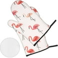 thumbnail image 3 of Flamingo. Oven Mitts and Pot Holders Sets for Kitchen 4 Pcs 7"X11" Heat Resistant Baking Cooking, 3 of 6