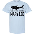 thumbnail image 3 of Inktastic Welcome Back, Mary Lee Great White Shark Grungy Text T-Shirt, 3 of 5