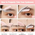 thumbnail image 2 of Pink Stainless Steel Eyebrow Scissors Comb Curved Shaver Hair Removal Beauty Set for Men and Women 2.0, 2 of 4