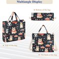 thumbnail image 6 of Dogs Umbrellas Flowers Corduroy Tote Bag Handbag Large Messenger Bag Shoulder Crossbody Zipper Bag Purse, 6 of 8