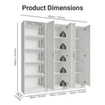thumbnail image 4 of Madesa Kitchen Set 3 Pantry Storage Cabinet with 5 Utility Shelves 23 Inch Wooden Organization Unit for Kitchen - White, 4 of 9