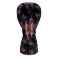 thumbnail image 2 of Yuyamidu Bow Golf Club Covers Waterproof Golf Head Covers Driver Covers Purple Butterfly Fariway Wood Headcover Hybrid Covers PU Leather Golf Headcover for Women, 2 of 7