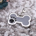 thumbnail image 4 of Placa de identificación de aleación para mascotas, colgante con forma de hueso para perro y gato (gris), 4 of 9