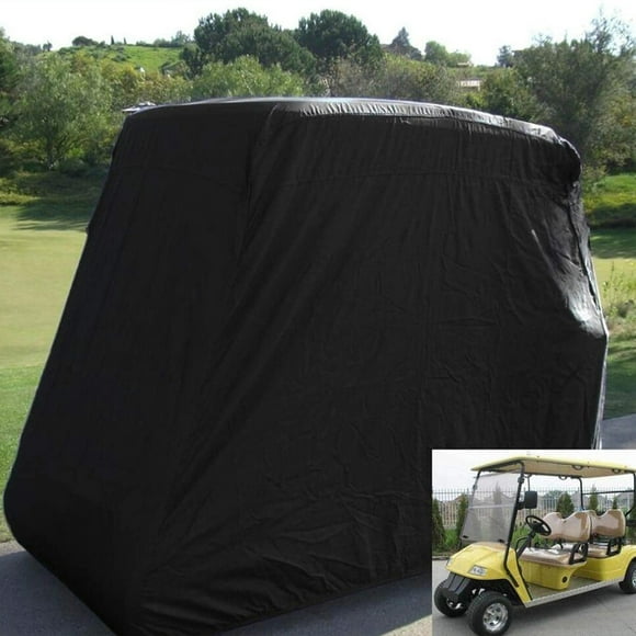 Becaristey Dustproof Golf Cart Cover Protects Cart Dirt And Debris Black Reliable Black 275*122*168 cm