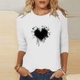 thumbnail image 2 of Tunique Grande Taille pour Femmes, Mode Printemps/été 2025, Manches 3/4, Col Rond, Blanc TTTG, 2 of 4