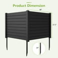 thumbnail image 3 of Costway 2 PCS 48"L x 37.5"H Air Conditioner Fence Screen Panel Kit with 3 Ground Stakes Black, 3 of 10
