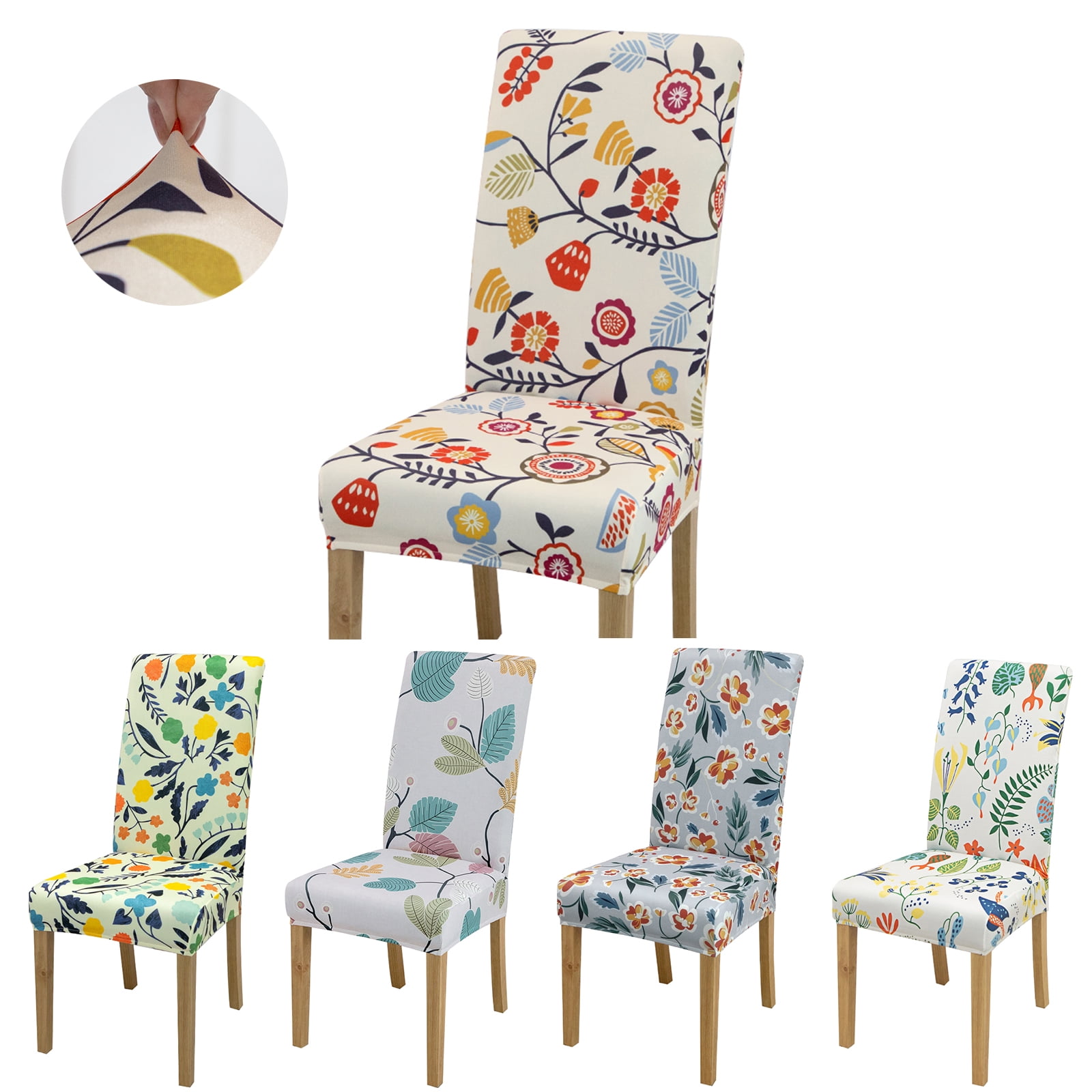 Rosnek Dining Room Chair Covers Slipcovers, Spandex Stretch Washable