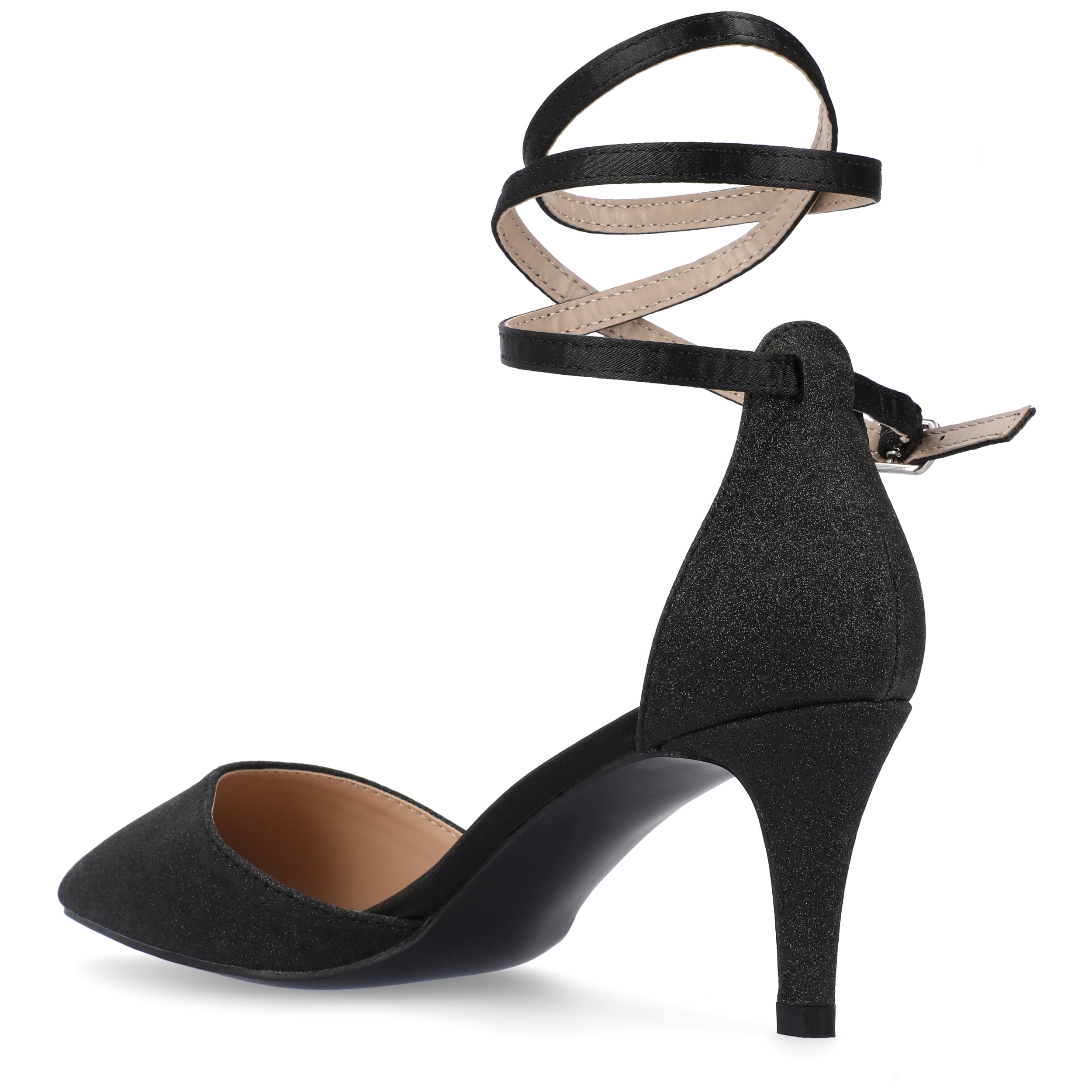 Journee Womens Luela Pointed Toe Mid Heel Evening Pumps