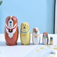 thumbnail image 4 of Muñecas Matryoshka de animales, artesanías rusas de madera Matryoshka, regalo de cumpleaños para niños, 4 of 8