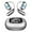 Silver, variant on Intelligent Touch Screen Open Ear Earbuds Bluetooth 5.4 Headphones Over The Ear Earbuds 50H Playtime LED Display Charging Case Sport Over Earphones for Running Fitness (Gray)