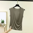 thumbnail image 2 of HVOBTTY Summer Women's Plus Size V-Neck Sleeveless Tank Top Solid Color Deep Base Layering Casual Wear, 2 of 5