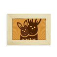 thumbnail image 1 of Semana santa religión Festival Brown Bunny pattern Escritorio de madera Arte Pintura 5x7 pulgadas marco de foto foto, 1 of 4