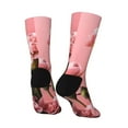 thumbnail image 3 of Goofa Delicate Pink Carnations A Printed Men's Crew Socks, Soft Durable Breathable Moisture-Wicking with Odor Control Cotton socks, 3 of 9