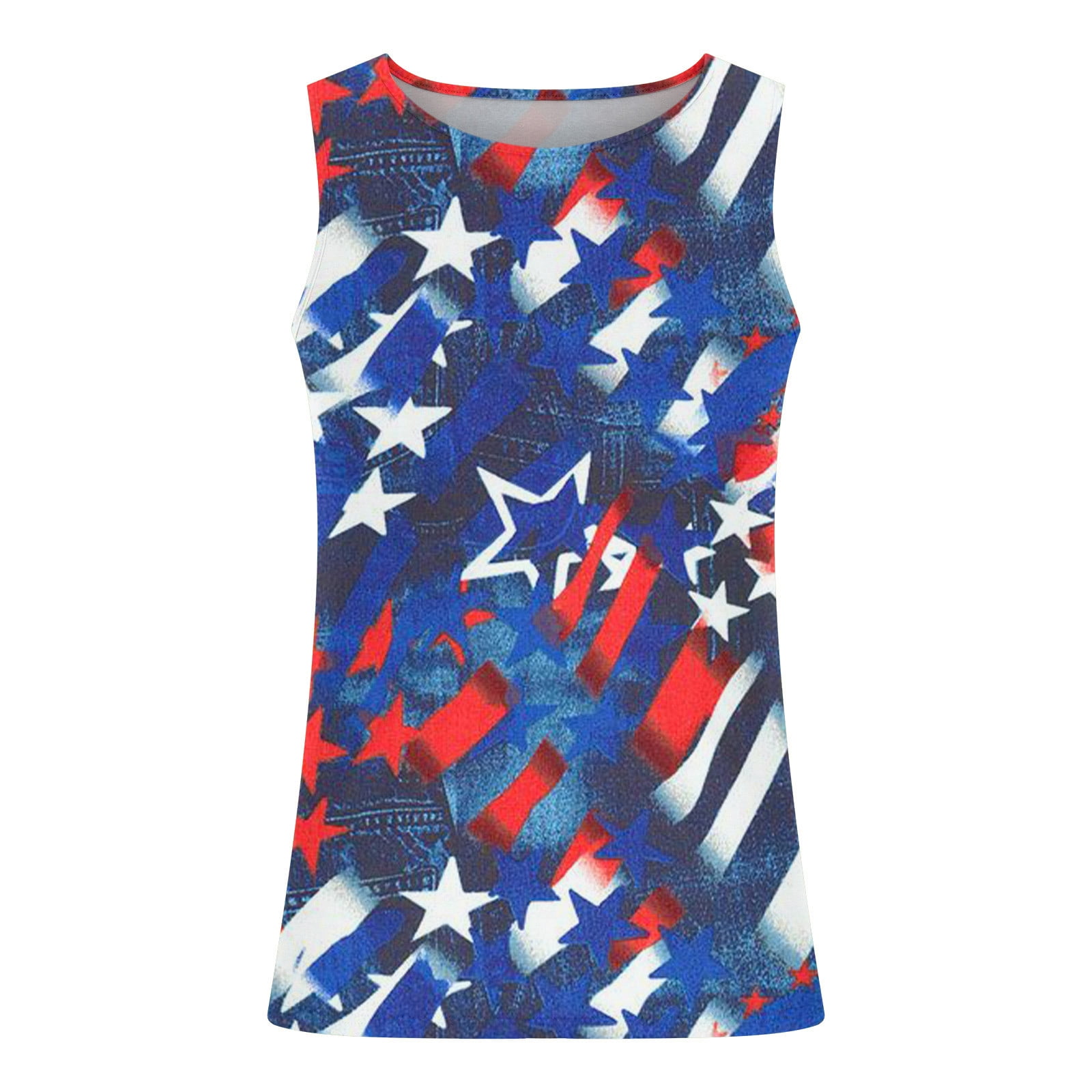 Débardeur Wrangler Motif Drapeau Américain - Coupe Classique, Manches Doubles, Léger, Pour Fête Du 4 Juillet Ou Style Casual