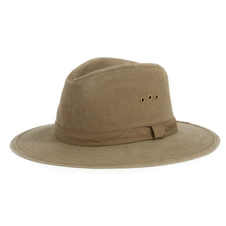Men's San Diego Hat Company Distressed Canvas Fedora CTH3732