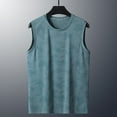 thumbnail image 2 of 2026 Summer Shirts for Men Casual and Fashionable Solid Color Ice Silk Sleeveless Round Neck T-shirt, 2 of 8