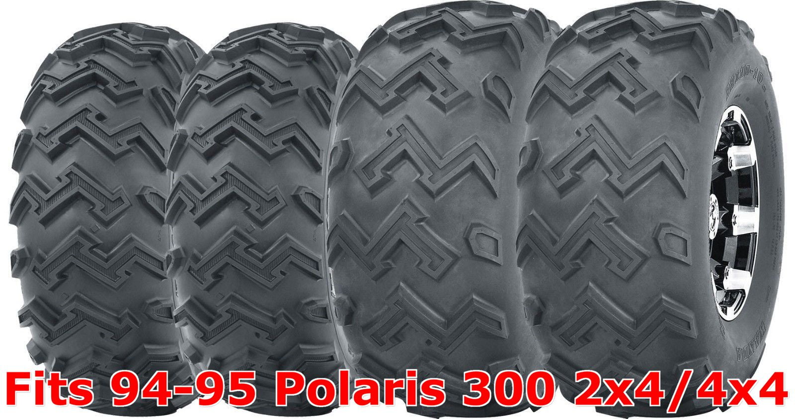 Full Set Atv Tires 22x8 10 Front 24x11 10 Rear 94 95 Polaris 300 2x4 4x4 Walmart Com