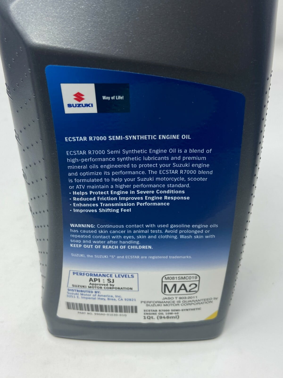 OEM 2001-2017 Suzuki DL650 VSTROM 10w40 Semi Synthetic Oil Change Kit