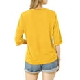 thumbnail image 3 of INSPIRE CHIC Woman's Drop Shoulder 3/4 Sleeves Horse Print Loose Tops, 3 of 5