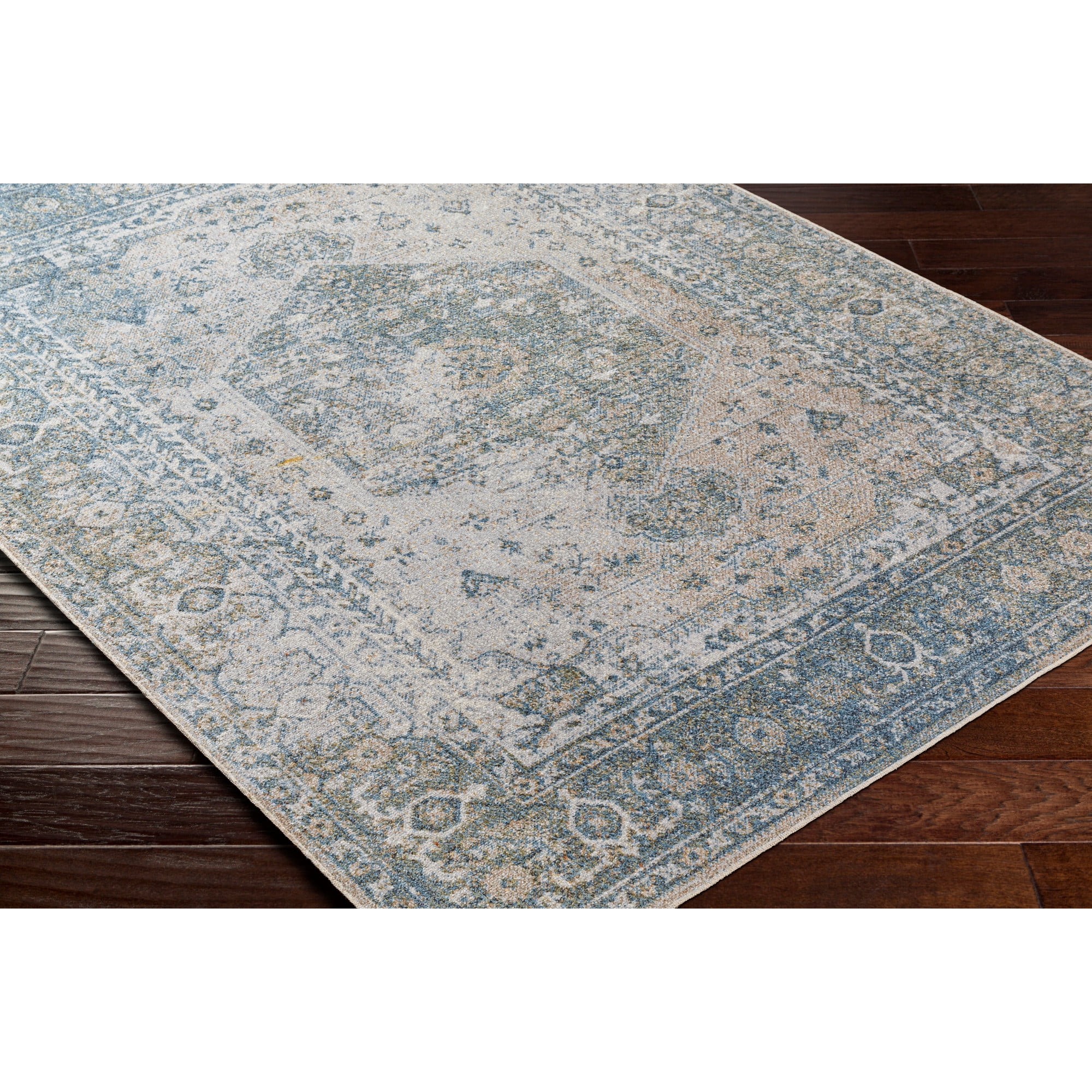 Artistic Weavers  Navy/Gray 7'  Machine Washable Round Area Rug