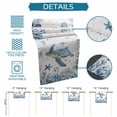 thumbnail image 6 of Blue Sea Turtles Table Runner 72 Inches, Coastal Ocean Sea Starfish Coral Shells Bed Runner Dresser Scarves Tabletop for Indoor Outdoor Parties/Ceremony/Banquet, 16" x 72", 6 of 9