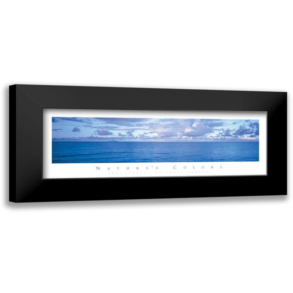 Unknown 14x7 Black Modern Framed Museum Art Print Titled - Blue Sky