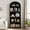 Black, variant on AOILE 71.65" Arched Bookcase with Doors, 5-Shelf Tall Bookshelf, Farmhouse Storage Cabinet for Home & Office