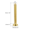 thumbnail image 2 of Uxcell M4x35mm Brass Wood Screws, Phillips Flat Head Self Tapping Connector 5 Pack, 2 of 5