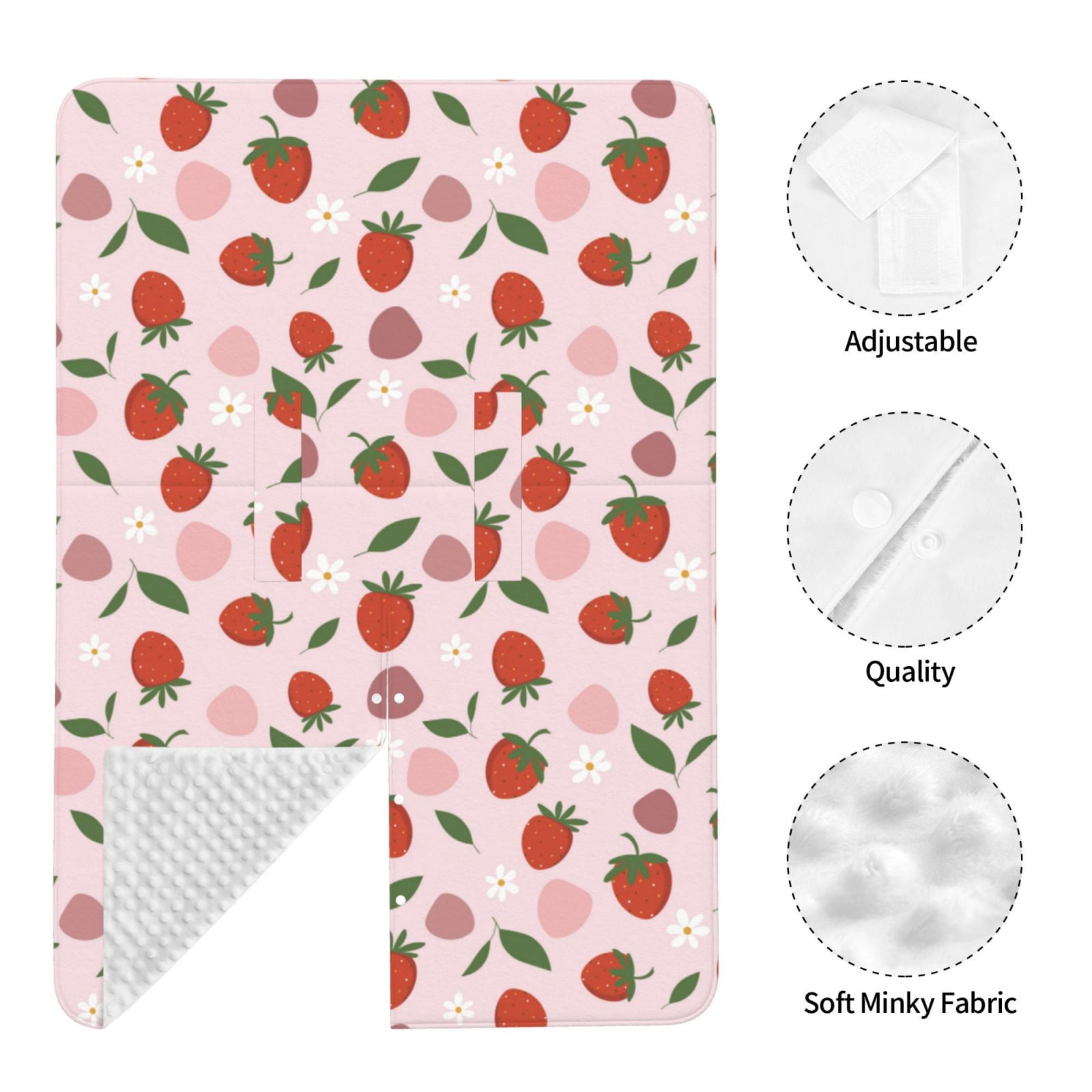 Naloa Floral Strawberr Baby Car Seat Cover, Breathable Baby Carrier Cover, Multiuse Baby Carrier Cover & Nursing Breastfeeding Cover