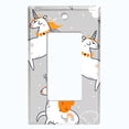 thumbnail image 5 of Metal Light Switch Plate Cover Magical Orange Rainbow Unicorn UNI009, 5 of 13