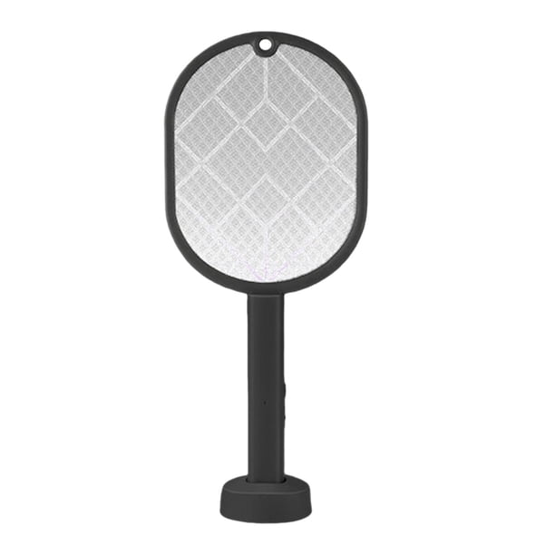Raqueta Matamoscas Eléctrica Kusrkot con Trampa de Malla de Seguridad 3000V Gris