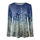 thumbnail image 4 of ICHUANYI ClearanceWomen's Print Long Sleeve Tops Loose Blouse Casual Tee Tunic(Blue, L) ICHUANYI WER20232080502041, 4 of 5