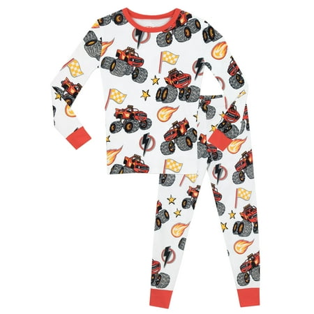 

Blaze and the Monster Machines Blaze & the Monster Machines Boys Cotton Pajamas Size 3T White
