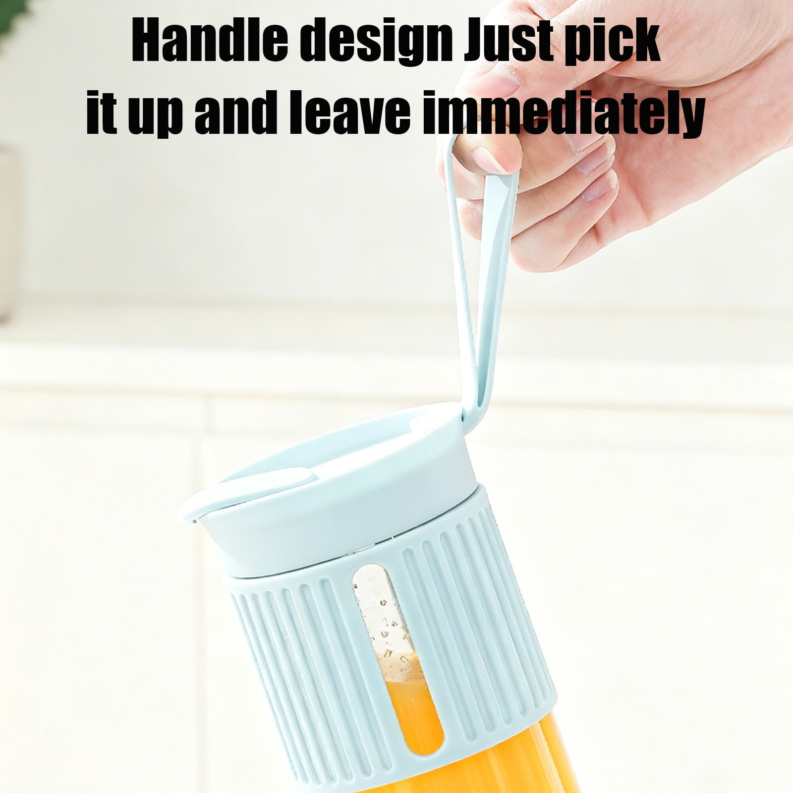 Electric Juicer Cup Portable Blender Rechargeable Mini Smoothie Maker Baby Food Grinder USB Fruit Mixer Powerful Blade, Kitchen Travel Office Gym Healthy Drink Juicing Preparation On The Go