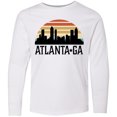thumbnail image 3 of Inktastic Atlanta Georgia Skyline Vintage Long Sleeve Youth T-Shirt, 3 of 5