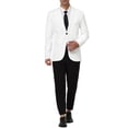 thumbnail image 2 of INSPIRE CHIC Men's Coat Slim Fit Blazer Single Breasted One Button Formal Coat M White, 2 of 7